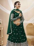 Dark Green Sequin Embroidered Lehenga Choli