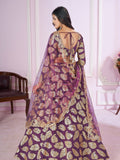 Purple Zari Embroidered Party Style Lehenga Choli