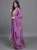 Purple Heavy Embroidered Salwar Kameez