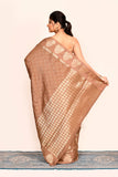 Light Brown Zari Woven Banarasi Art Silk Saree