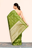 Green Zari Woven Embroidered Art Silk Saree