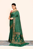 Green Festive Wear Banarasi Silk Saree