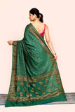 Green Festive Wear Banarasi Silk Saree