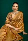 Golden Zari Woven Tussar Silk Saree