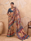 Multicolor Patola Print Art Silk Saree