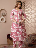 Peach Digital Printed Indo Dress Set