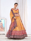 Yellow Art Silk Lehenga Choli Set