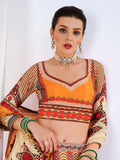 Off White Digital Print Lehenga Choli