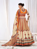 Off White Digital Print Lehenga Choli