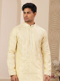 Yellow Art Silk Festive Kurta Pyjama Set