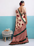 Light Peach Party Wear Saree In Silk