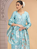 Turquoise Embroidered Readymade Salwar Kameez