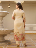 Beige Embroidered Party Wear Salwar Suit