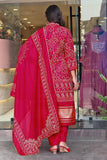 Pink Bandhani Print Readymade Salwar Suit
