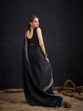 Black Party Wear Art Silk Saree