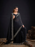 Black Party Wear Art Silk Saree