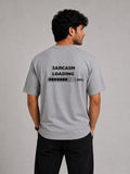 Men's Grey Sarcasm Loading Graphic Printed T-Shirt