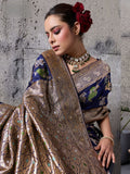 Blue Silk Woven Banarasi Saree