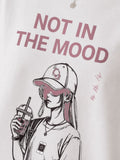 Not In The Mood Oversized Graphic T-Shirt for Women