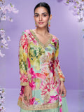 Multicolored Digital Printed Palazzo Suit