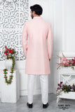 Peach Color Indo Western Sherwani In Silk