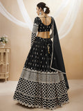 Traditional Black Sequin Embroidered Lehenga Choli