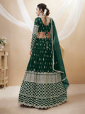 Dark Green Sequin Embroidered Lehenga Choli
