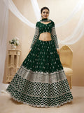 Dark Green Sequin Embroidered Lehenga Choli