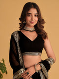 Black Sequin Emroidered Festive Lehenga Choli