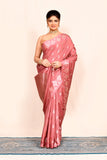 Pink Zari Woven Banarasi Silk Saree