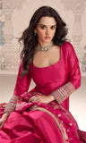 Pink Anrakali Dupatta Set With Zari Detail