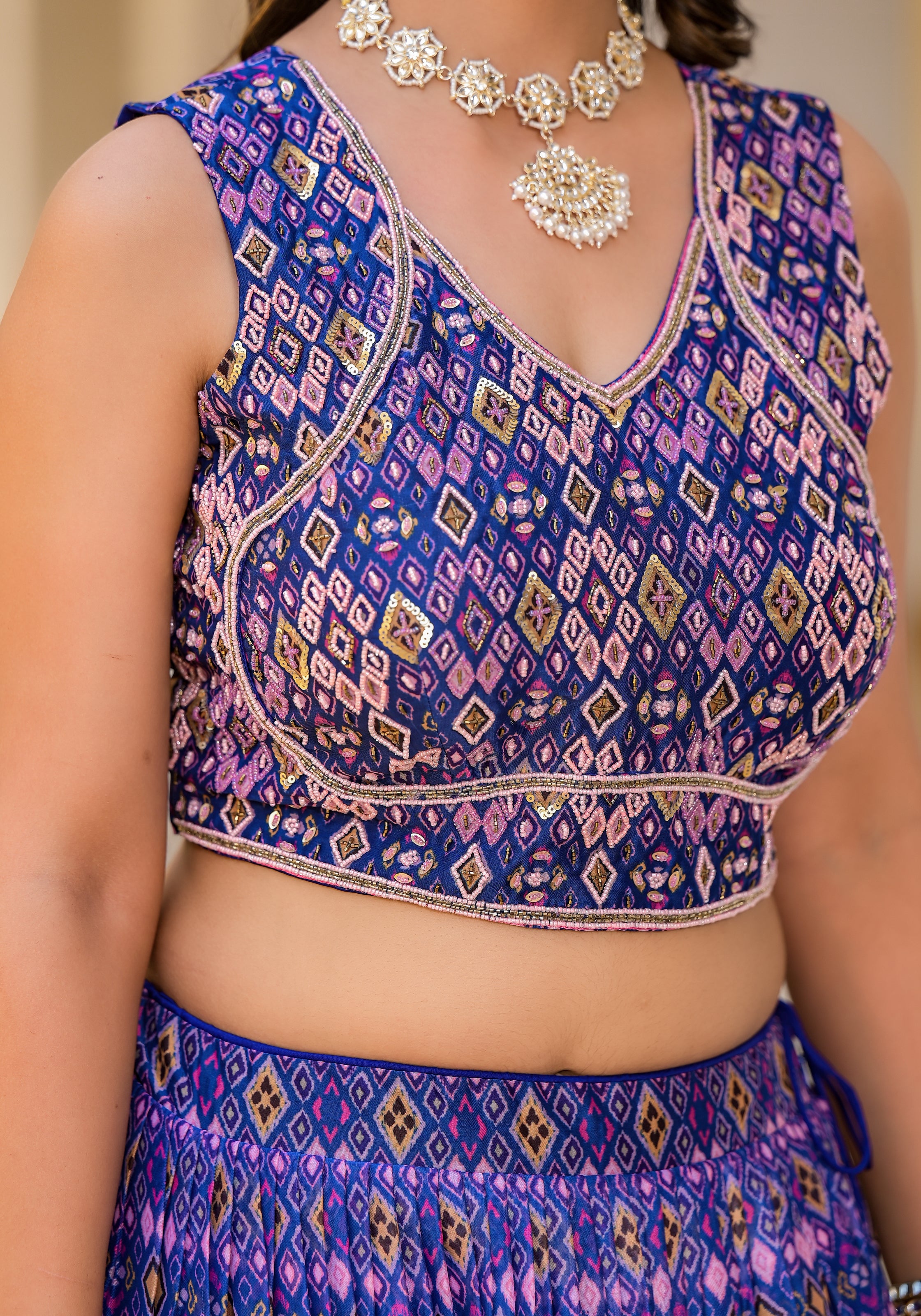 Royal Blue Festive Lehenga Choli