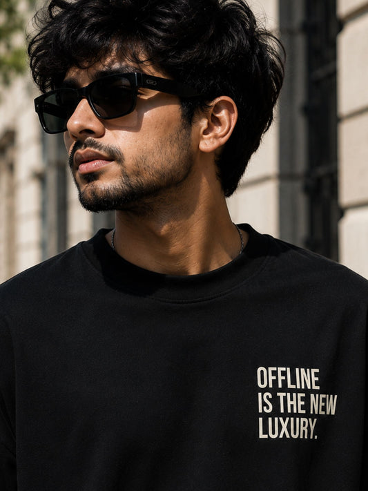 Black Oversized Graphic T-Shirt Offline Is The New Luxury