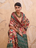 Beige Patola Print Art Silk Saree