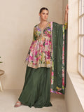 Green Digital Printed Palazzo Suit
