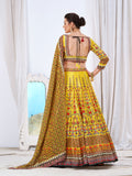 Yellow Digital Printed Lehenga Choli