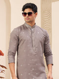 Brown Banarasi Art Silk Festive Kurta Pajama