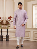 Light Purple Art Silk Festive Kurta Pajama