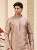 Brown Art Silk Festive Kurta Pyjama Set