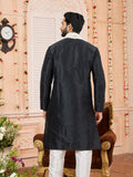Black Festive Wear Kurta Pajama With Stole
