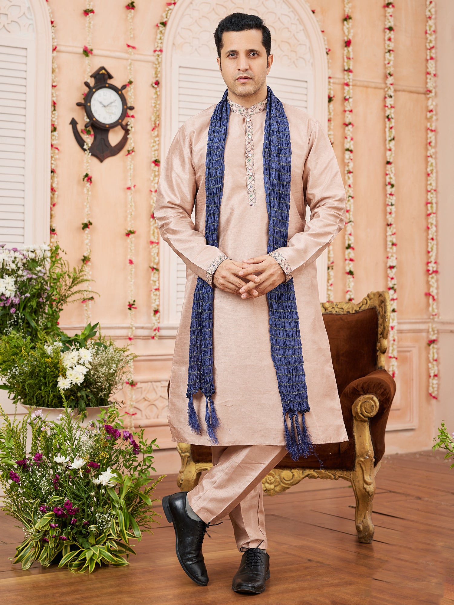 Festive Kurta Pajama with Stole