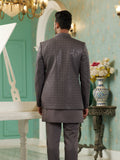 Grey Resham Sequin Embroidered Jodhpuri Suit
