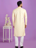 Yellow Festive Wear Cotoon Kurta Set