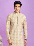 Brown Festive Wear Printed Kurta Set