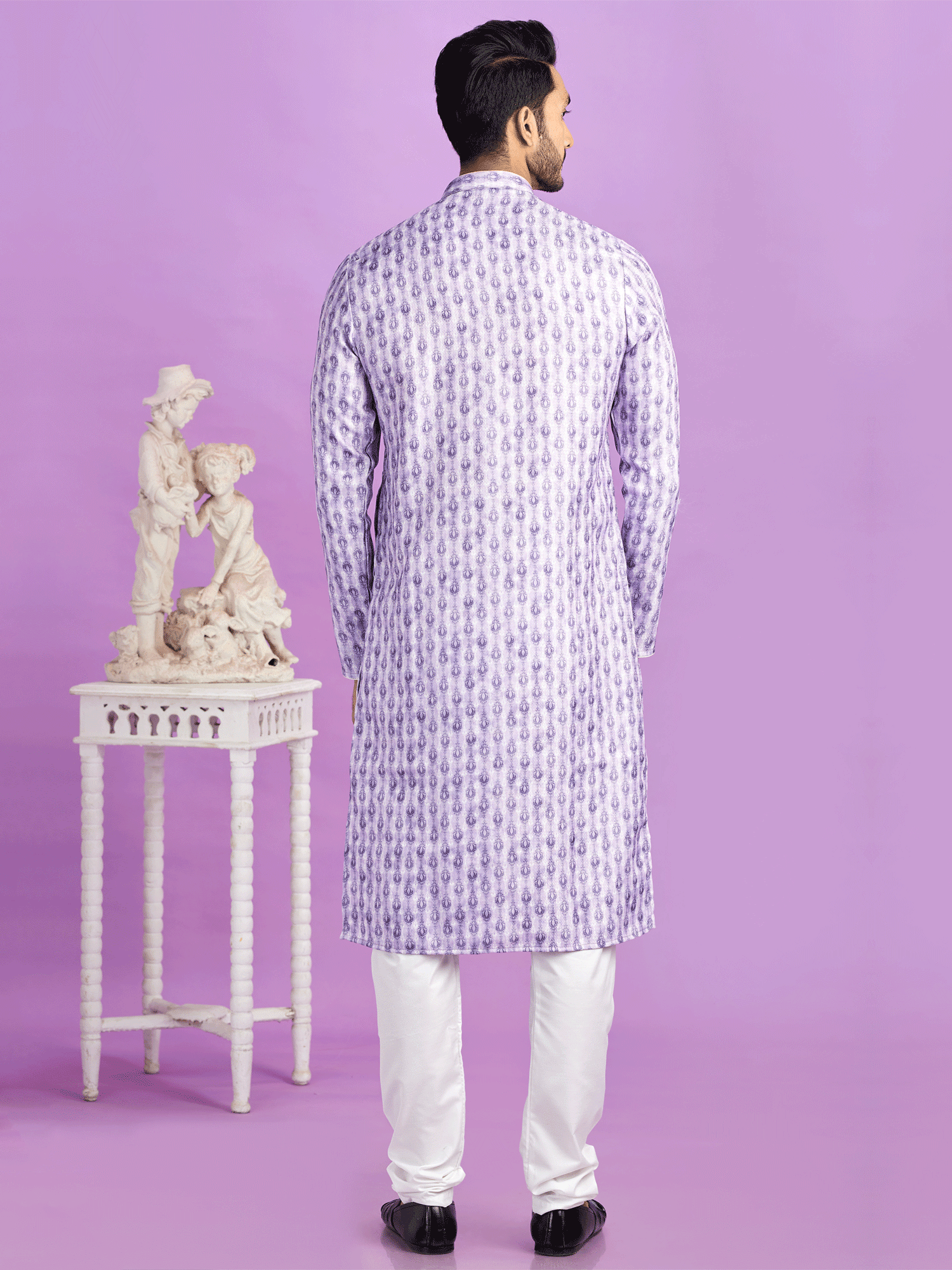 Purple Menswear Festive Kurta Pyjama