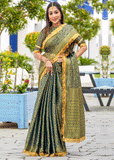 Blue Woven Work Saree In Mysore Silk