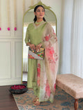 Pista Green Viscose Embroidered Salwar Suit