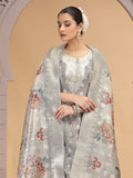 Beige Woven Embroidered Readymade Salwar Suit