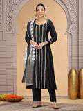 Black Embroidered Party Wear Salwar Kameez