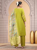 Readymade Lime Green Embroidered Salwar Suit